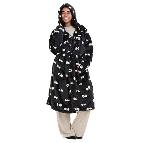 Snuggs Blanket Robe Black Eyes